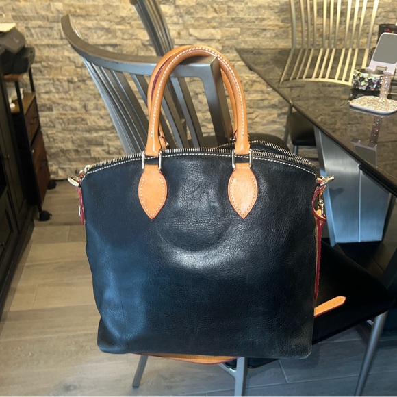 Dooney & Bourke Black Dillen Double Pocket Satchel Hand / Shoulder Bag Purse 👜 - Picture 8 of 14